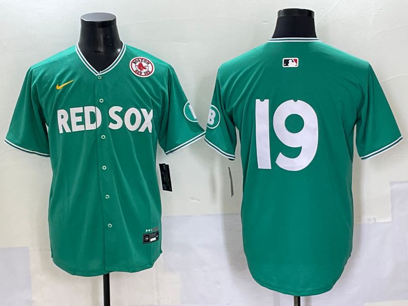 Men 2025 Boston Red Sox #19 No Name Dark Green Joint Name Nike MLB Jersey style 9